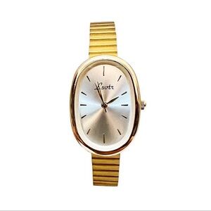 Oval Face Stretch Band Watch - Stainless steel